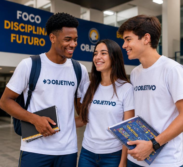 Estudante do Ensino Médio na biblioteca